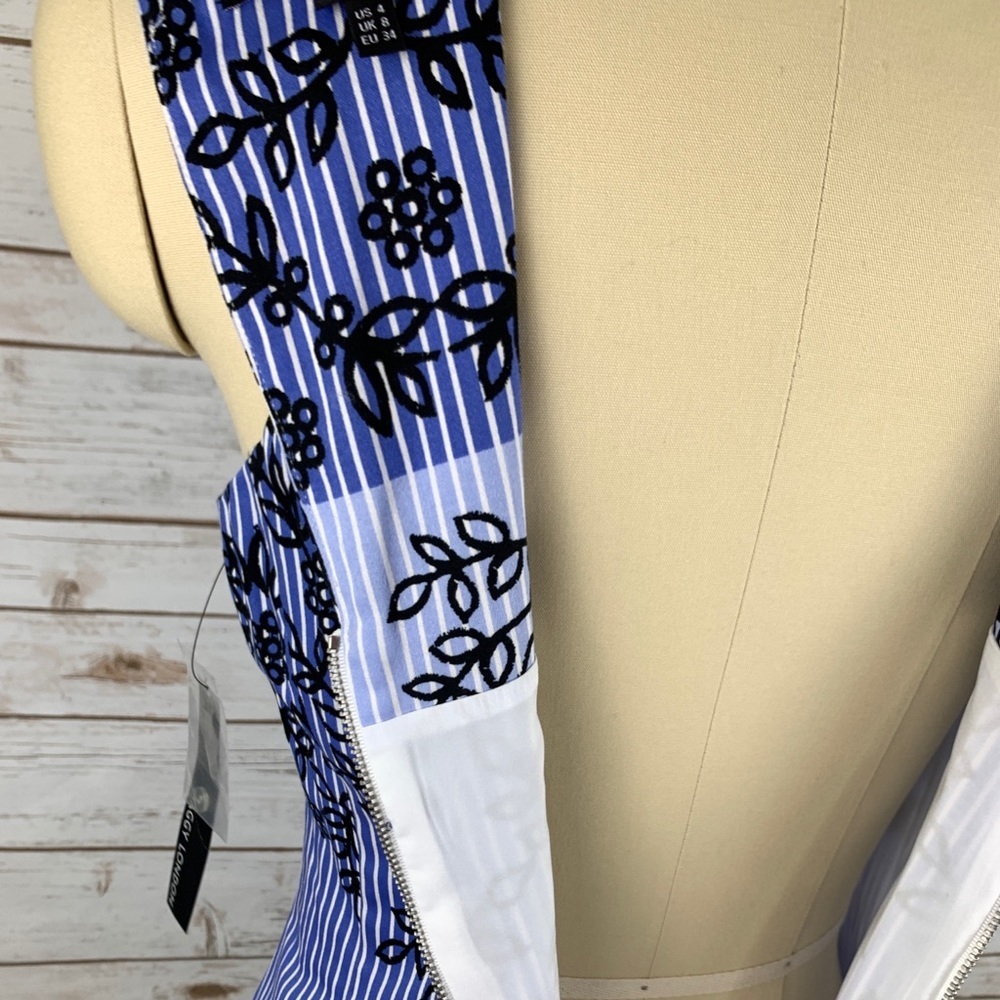 Maggy London Blue & Black Dress with Pockets - Picture 3 of 8